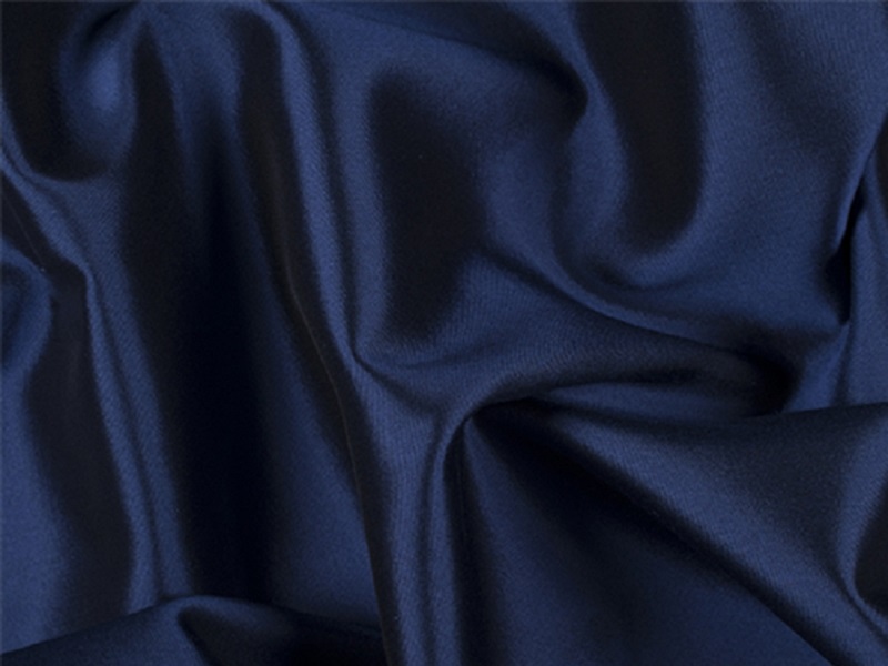 Faux Silk Curtain Fabric French Navy with FREE delivery